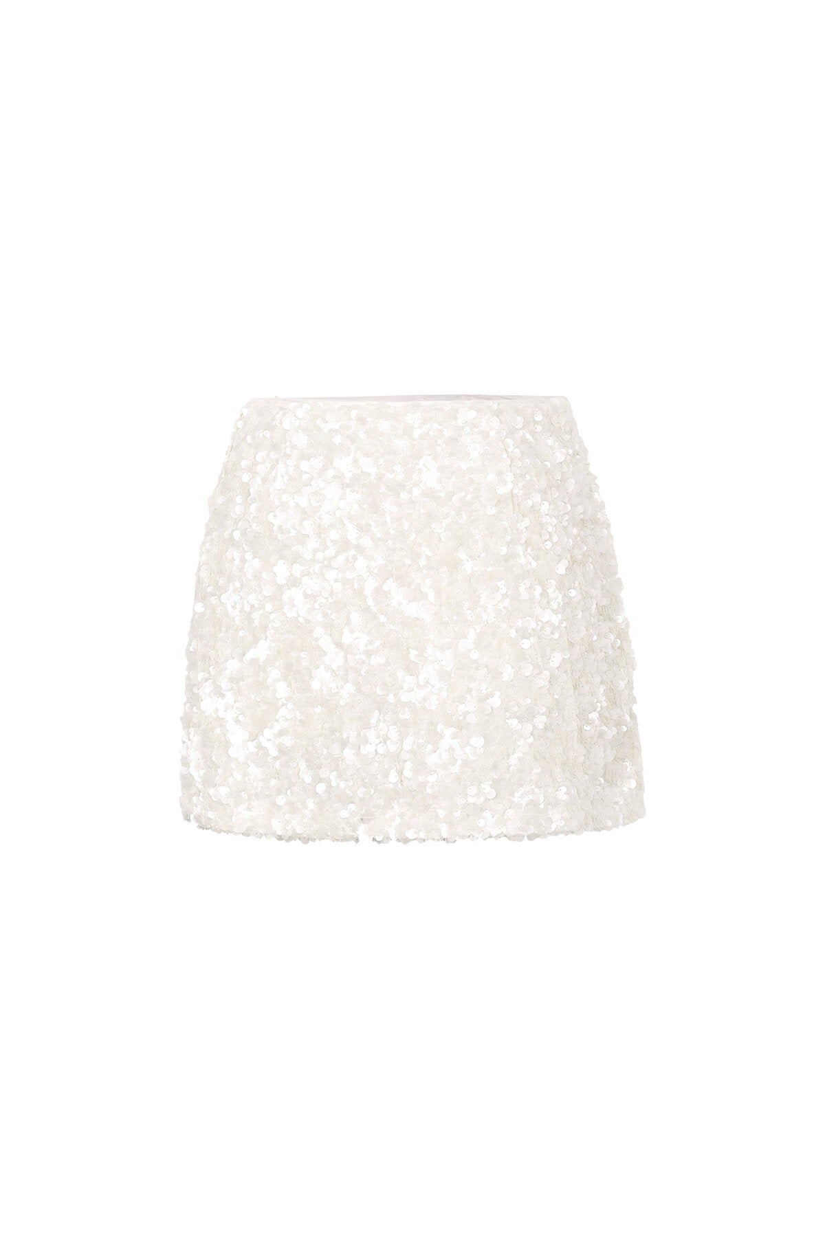 Rokje sequin wit