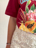 Rokje sequin wit