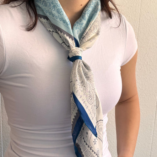 Blue & white scarf