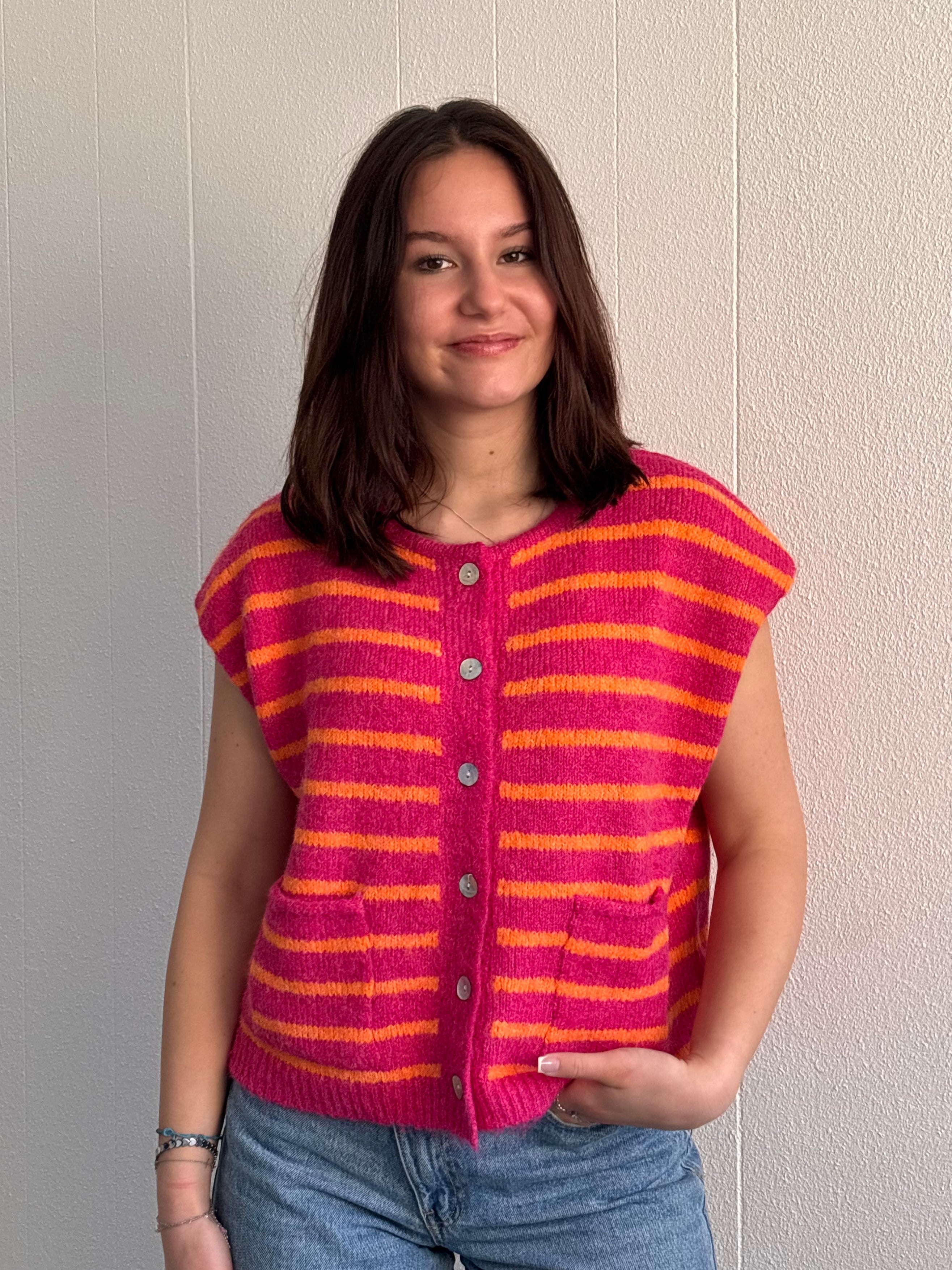 Sunset striped spencer