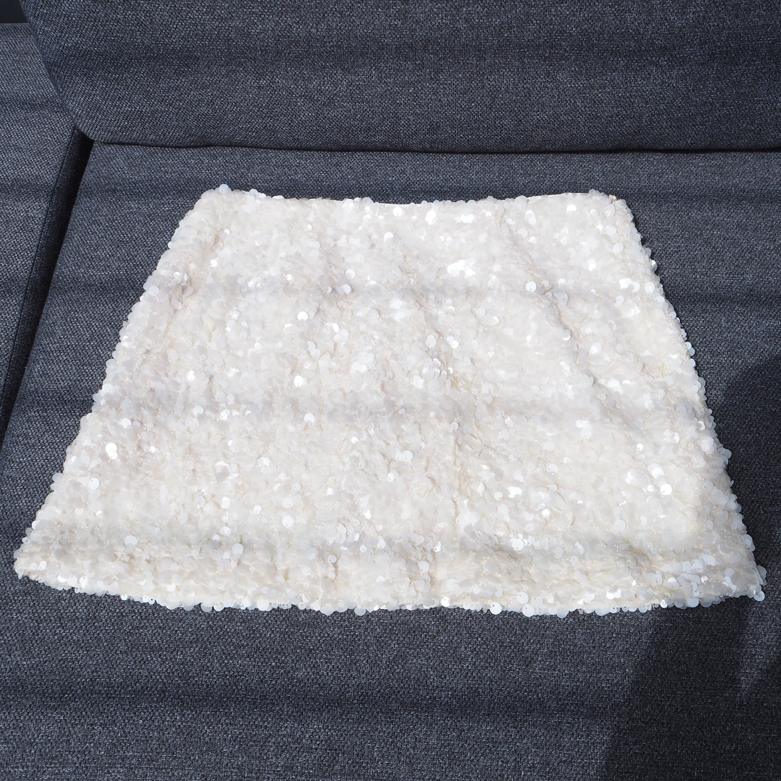 Rokje sequin wit