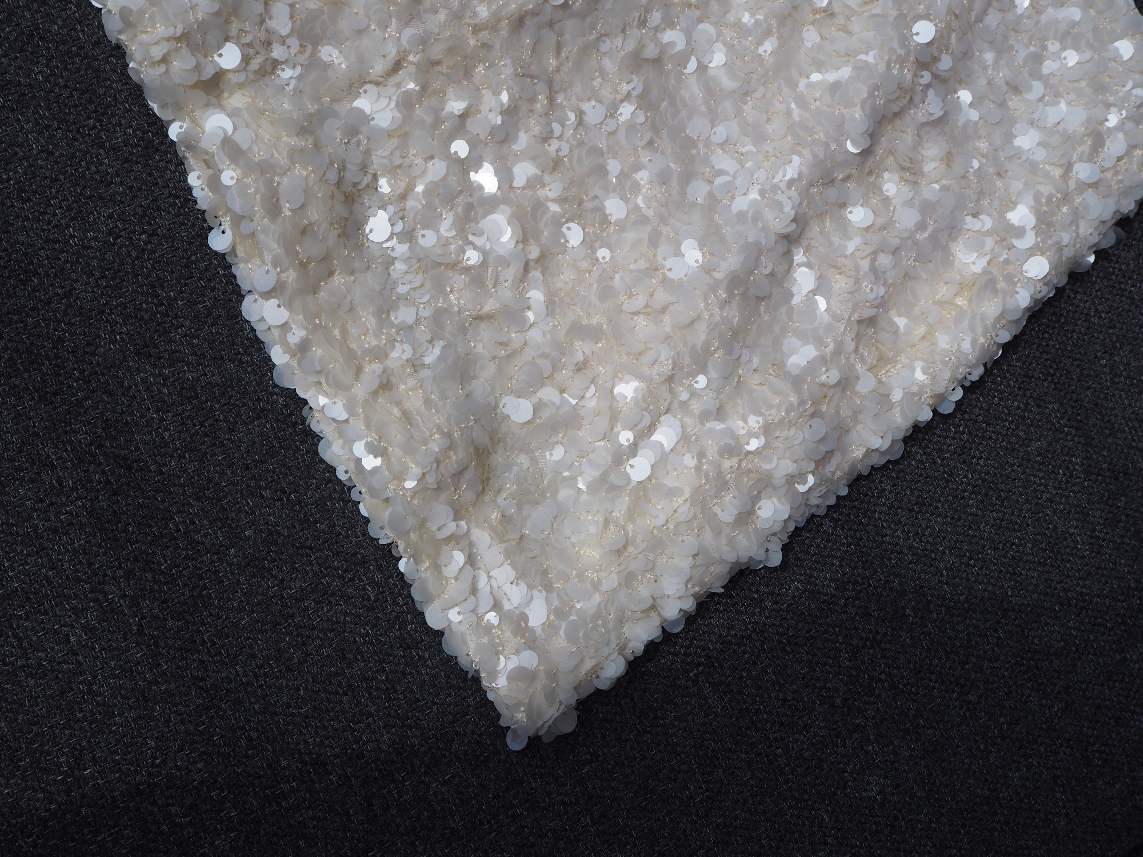 Rokje sequin wit